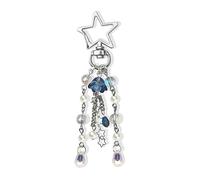 Agromusk Jellyfish Keychain,Cute Y2K Car Keychains for Women Girls Jellyfish Bag Charms Purse Accessories Star Jelly Decor, Dark Blue, One Size