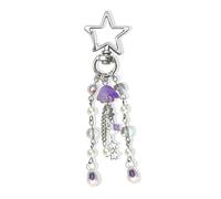 Agromusk Jellyfish Keychain,Cute Y2K Car Keychains for Women Girls Jellyfish Bag Charms Purse Accessories Star Jelly Decor, Purple, One Size
