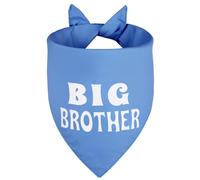 Agroon Big Brother Dog Bandana Blue Small 1PCS, Adjustable Triangle Scarf, Pregnancy Announecment, New Baby for Family.