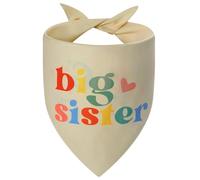 Agroon Big Sister Dog Bandana Colored Letters Small 1PCS, Adjustable Triangle Scarf, Pregnancy Announecment, New Baby for Family.