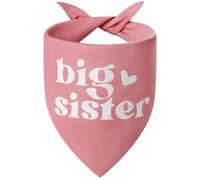 Agroon Big Sister Dog Bandana Pink Small 1PCS, Adjustable Triangle Scarf, Pregnancy Announecment, New Baby for Family.
