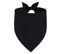 Agroon Blank Dog Bandanas Black Large 2PCS, DIY Solid Cotton Scarf, Durable Triangle Reversible Bibs Handkerchief for Puppy Pet, Personalized Birthday/Party Fun Idea Gift