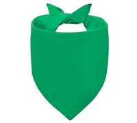 Agroon Blank Dog Bandanas Green Large 2PCS, DIY Solid Cotton Scarf, Durable Triangle Reversible Bibs Handkerchief for Puppy Pet, Personalized Birthday/Party Fun Idea Gift