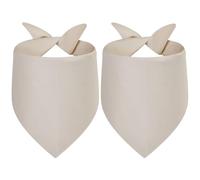 Agroon Blank Dog Bandanas Khaki XLarge 2PCS, DIY Solid Cotton Scarf, Durable Triangle Reversible Bibs Handkerchief for Puppy Pet, Personalized Birthday/Party Fun Idea Gift