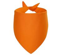 Agroon Blank Dog Bandanas Orange Small 1PCS, DIY Solid Cotton Scarf, Durable Triangle Reversible Bibs Handkerchief for Puppy Pet, Personalized Birthday/Party Fun Idea Gift