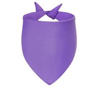 Agroon Blank Dog Bandanas Purple XLarge 1PCS, DIY Solid Cotton Scarf, Durable Triangle Reversible Bibs Handkerchief for Puppy Pet, Personalized Birthday/Party Fun Idea Gift