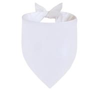 Agroon Blank Dog Bandanas White XLarge 2PCS, DIY Solid Cotton Scarf, Durable Triangle Reversible Bibs Handkerchief for Puppy Pet, Personalized Birthday/Party Fun Idea Gift