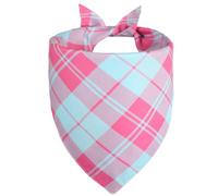 Agroon Dog Bandana Girl Large 1PCS, Summer Spring Pink Blue-Green Scarf, Durable Triangle Reversible Bibs Handkerchief for Puppy Pet