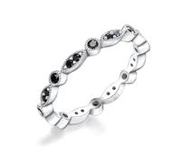 AGRULE Moissanite 925 Sterling Silver Stackable Eternity Ring 0.4-0.5 Carat VVS D Color Moissanite Rings for Men Women Size 6 to 10 (Supplied in Gift Box), Moissanite Silver, Moissanite