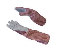 AGS Beekeeper gloves 3 Layer Ultra Ventilated Pink Bee keeping gloves beekeeping bee gloves 3-layer protection (Large)