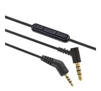 AGS Retail Ltd Compatible Audio Cable Replacement for Bose Quiet Comfort 3 - Black, 1.2m Audio Cable with In-Built Remote and Microphone, Earphone Cable w/Gold-Plated Audio Jacks in Slim Mould Design | Audio Accessories