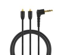 AGS Retail Ltd Compatible Replacement Audio Cable for Shure EAC 64 Inch Headphones - Black, 163cm Detachable Earphone Cable with Slim Mould, Gold Plated MMCX Audio Jacks | Audio Accessories