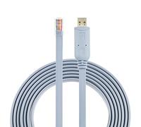 AGS Retail Ltd Console Cable, USB 2.0 to RJ45 with RS232 FTDI Chip Console Cable, Plug and Play for PC Laptop in Windows, Mac OS, Linux, 6ft, 1.8m