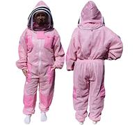 AGS Three layer ultra ventilated beekeeping pink suit professional bee suit (2XL)