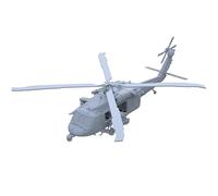 AGSDGAWD 2PCS 3D Military Model 1/200 Scale US Navy MH-60 Seahawk Naval Helicopter Uncolored Resin Model DIY Miniature Mould Collection