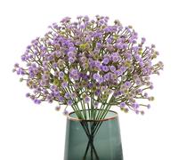 AGSYFFD 18PCS Baby's Breath Artificial Flower, Simulated Silk Flower, Artificial Plant Flower, Wedding Party Decoration Artificial Flower (Purple)
