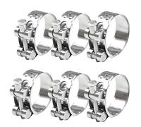 AGSYFFD 6Pcs Heavy Duty T-Bolt Hose Clamps 29-31mm - 304 Stainless Steel Exhaust & Pipe Clamps, Vibration-Proof Jubilee Clips for Automotive, Marine & Industrial Piping Systems