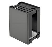 AGSYFFD Upright Black Universal Knife Rack Multi-Slot Stainless Steel Knife Rack Square Knife Storage Rack for Blade Protection Space-Saving, Suitable for Knives up to 20 cm in Length
