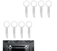 AGTEHBZ 8 Pcs Car Radio Removal Tool Key, Stainless Steel Pins Radio Adapter Disassembly Tools, Radio Release Keys Extraction Tool for Audi, VW Volkswagen, Mercedes Benz, Ford, Focus, Mondeo