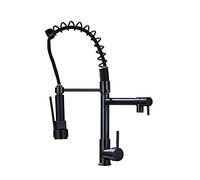 Agteruo Brushed Nickel Black Kitchen Faucet Pull Out Dual Function Water Flow Swivel Spout Single Handlexer Tap Sink Kitchen Headsink Faucet