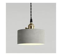 Agteruo Industrial Retro Concrete Pendant Lamp with Gray, Mini Ceiling Hanging Light Fixture Indoor Decor Pendant Lighting for Kitchen Island Dining Room Bedroom(B Style)