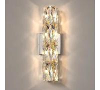 Agteruo Living Room Bedroom Bedside Long Wall lamp Background Villa Light Luxury Crystal Wall Light,Contemporary(3 Color,H40cm)