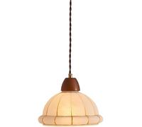Agteruo Mid Century Modern Glass Bedside Pendant Light Home Decoration Japanese Retro Style Wood Kitchen Island Hanging Lamp Nordic Creativity Dining Room Chandelier for Living Room Bedroom