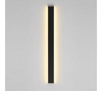 Agteruo Minimalist LED Wall Light Modern Black Wall Mounted Light Long Strip Aluminum Wall Lamp For Bedroom Living Room Hallway Stairs Wall Sconce Lighting (Warm Light 3000K)