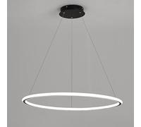 Agteruo Modern LED Ring Chandelier, Halo Pendant Light with Remote Control, Circle Minimalist Dimmable Hanging Lighting Fixtures for Living Room Dinning Room Bedroom Coffee