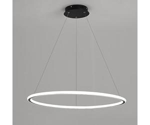 Agteruo Modern LED Ring Chandelier, Halo Pendant Light with Remote Control, Circle Minimalist Dimmable Hanging Lighting Fixtures for Living Room Dinning Room Bedroom Coffee