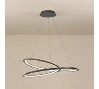 Agteruo Modern Minimalist Dining Pendant Light Remote Control Dimmable Home Chandelier Creative Round Ceiling Hanging Fixtures Adjustable Hanging Wire Drop Lights For Kitchen Island Bar Bedroom