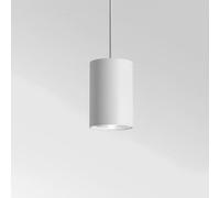 Agteruo Modern White Pendant Lamp Cylindrical Aluminum Hanging Light Simple Indoor Suspension Light For Home&Commercial Kitchen Island Dinning Room Bedroom Office (Height Adjustable)