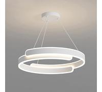 Agteruo Ring Dining Pendant Light Modern Minimalist Indoor Aluminum Chandelier Three-color Dimmable LED Home Hanging Light For Hallway, Kitchen Island, Dining Room, Living Room