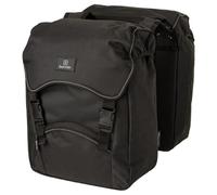 AGU FastRider Unibag Traffic Double Bicycle Bag for Pannier Rack, 28L Side Pocket Bicycle, Water-Repellent, Reflective, 100% Recycled Polyester, Black