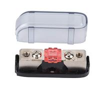 AGU Fuse Holder Stereo Audio Fuse Box Single Way Distribution Block for Car Boat RV with Plastic Zinc Alloy Plating Black Gray 7x2.3x2.9cm (Red 150A)