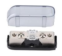 AGU Fuse Holder Stereo Audio Fuse Box Single Way Distribution Block for Car Boat RV with Plastic Zinc Alloy Plating Black Gray 7x2.3x2.9cm (White 80A)