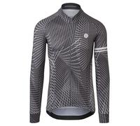 AGU Nocturnal Lines Men's Long-Sleeved Performance Cycling Jersey - Freeport Grey - M