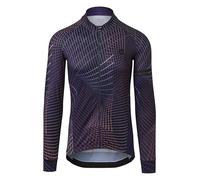 AGU Nocturnal Lines Performance Men's Long-Sleeved Cycling Jersey - Purple Velvet - S