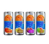 Agua de Madre Water Kefir Drink, Mixed Flavour Pack, 12 x 250ml | Sparkling, naturally fermented live cultures, dairy free, gluten free, low calorie, vegan, no artificial sweeteners