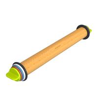 Aguegro Rolling Pin with Adjustable Thickness Ring, Dough Thickness for Baking, Fondant, Pizza, Crust, Cookies, Pastry, 13.6" Wooden Rolling Pin with 4 Multi-Color Thickness Rings
