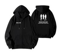 Agust D D-Day Album Zipper Hoodie Merch Pullover Sweatshirt Unisex Merchandise for Fans(Black2-zip-Thin,L)