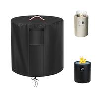 Agustone Firepit Covers Round Fire Pit Cover 24inch Outdoor Firepit Cover Round Fire Table Cover Fireplace Cover Propane Gas Fire Pit Covers-24 D X 27" H