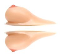 AGUTALITHIC Long Tail Teardrop Shaped Silicone Breast Forms Self-Adhesive 600-1600g/pair Fake Boobs for Transgender Mastectomy Prosthesis Bra Enhancers Inserts(1200g/Pair, Nude)