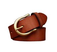 AGUTALITHIC Nubuck Vintage Belts | Classic | Casual | Dress | Everyday | Washed | Genuine Leather Strap | Solid Brass Buckle(100cm/39, Brown)