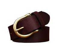 AGUTALITHIC Nubuck Vintage Belts | Classic | Casual | Dress | Everyday | Washed | Genuine Leather Strap | Solid Brass Buckle(100cm/39, Coffee)