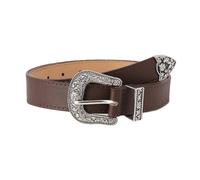 AGUTALITHIC Women's Men's Western Embossed Belt with Vintage Medieval Turquoise Engraved Buckle Cowgirl Cowboy Leather Strap(120cm/47, C)