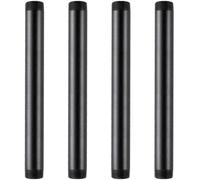 AGUTEA Black Cast Iron Pipe Fittings Industrial Steel Threaded Pipes for DIY Projects (Pack of 4)1/2 INCHES (9.84'' Length)