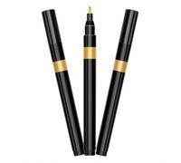 Aguwgax 3-Pack Gold Tombstone Marker Pens - Weatherproof Grave Lettering | Waterproof, fine tip for tracing, high coverage for faded inscriptions on stone, marble & granite