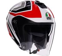 AGV Irides Tolosa Jet Helmet, black-white-red, size M for Men
