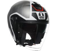 AGV Irides Trieste Jet Helmet, black-white-red, size XL for Men
